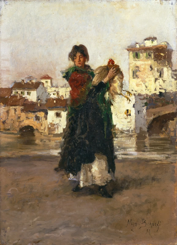 Donna con gallina - Fondazione Cassa di Risparmio delle Provincie Lombarde, Ca de Sass, Milano